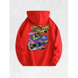 Rat Fink Graphic Hoodie 100% Cotton US Warehouse 7 ColorsColor: Red, Size: 2 XL