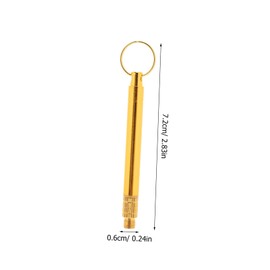 FRCOLOR Brass Keychain Toothpick Holder Elegant Toothpick for Camping Outdoor Activities and Everyday Use Reusable Metal Picks for Tooth Health and Gadget Cleaning