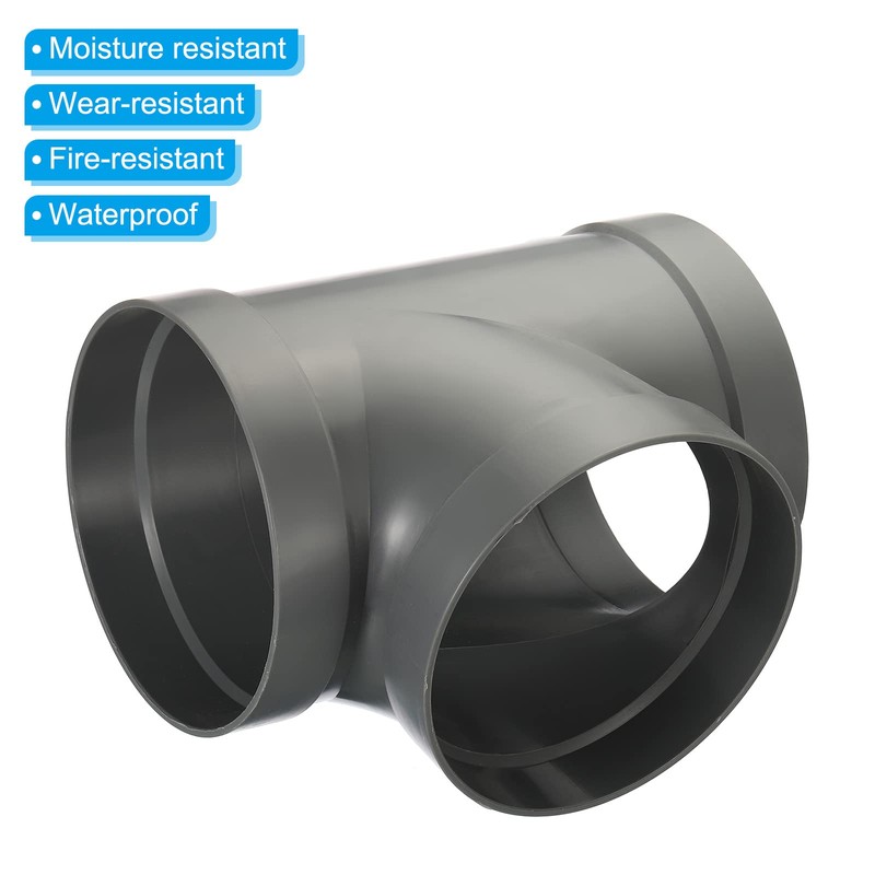 PATIKIL 6 Inch 3 Way Duct Splitter, T Shape Duct