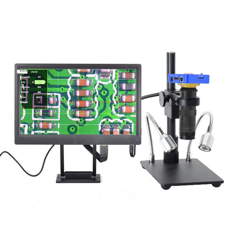 38MP HDMI USB Industrial Video Microscope Camera with 100X Lens