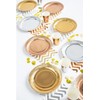 Folat Pink Gold Metallic Napkins Zigzag 33 x 33 cm
