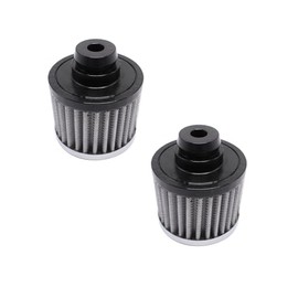 2 pcs/set SHLPDFM Air Filter Chrome Valve Cover Push In Breather 3-1/4" OD Gray Washable Filter Open Sided Fits for 1-1/4" Hole SBC BBC 350 454 Chevy