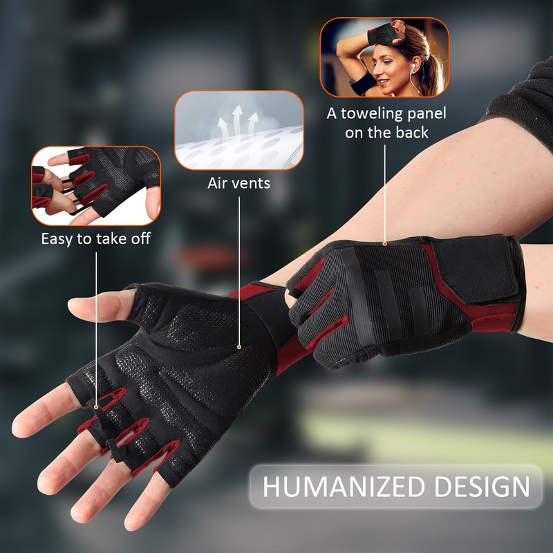 LEFAFA Workout Gloves for Men and Women, Weight Lifting Gloves