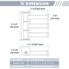 Suyar Swivel Robe Hooks 3 Arms, SUS 304 Stainless Steel