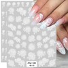 Flower Nail Art Sticker Decals 3D Self-Adhesive Nail Design Fashion