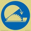 Mandatory: Use table saw adjustable guard Sign - 100x100mm -