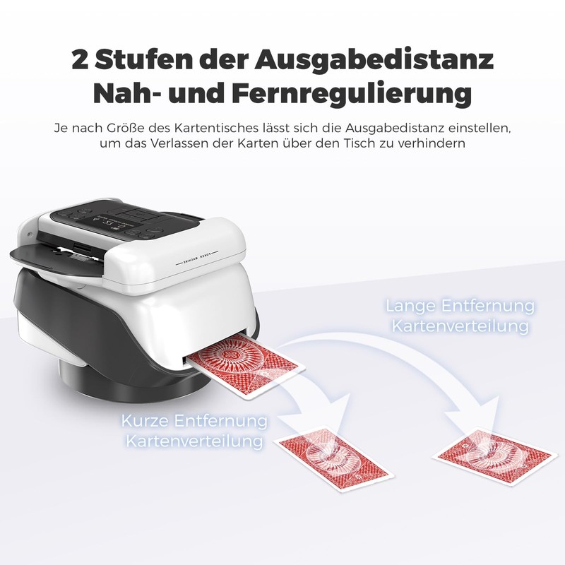 BeSokar Automatic Card Dealer & Card Shuffler with 360° Rotation