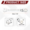 sourcing map 2pcs Flex Head Ratchet Wrench Spanner 1/2" SAE