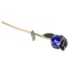 Golded Rose Flower Gift 24K Bright Deep Blue Base for