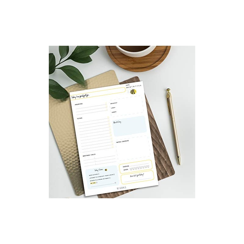 A5 Self Care Daily Planner Pad Desk Pad Cute To