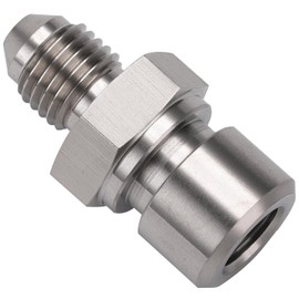 Podavelle 4AN Male to M10x1.25 Metric Inverted Flare Female Brake Line Adapter Fitting Stainless