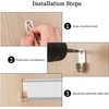 MACHSWON 16mm Oval Closet Rod End Supports,Wardrobe Rod Flange Bracket