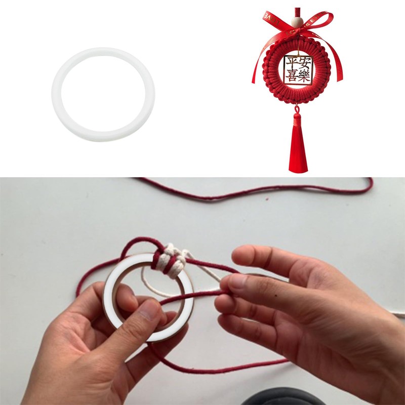 50 Pack Plastic Rings Hoops for Crafts, 3 Inch Dream