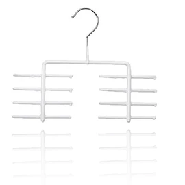 MAWA 1 Piece Non-Slip Tie Holder Space Saving Non-Slip Accessory Hanger Holds 16 Ties 25cm White