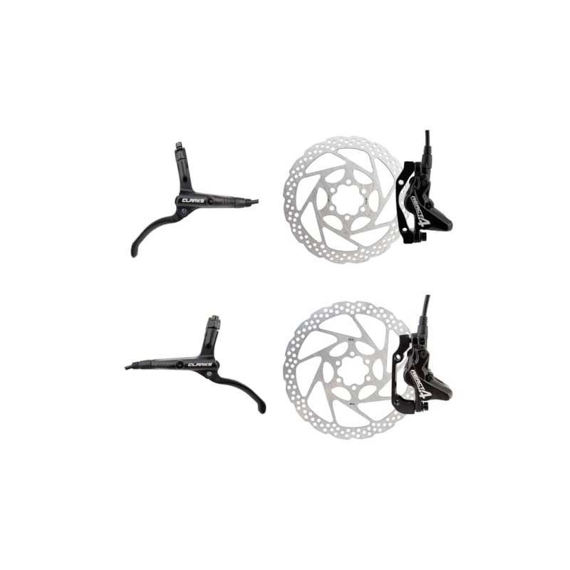 Clarks React 4 Hydraulic Disc Brake Kit Pair Post/is Mount