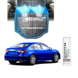 Front Engine Guards Fit for Honda Civic 2022 2023 2024 2025 Engine Splash Shield Guards Suitable for Civic Under Engine Cover Directly Replace Original One Only for Sedan,NOT for Hatchback