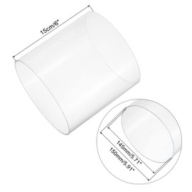 MECCANIXITY Acrylic Pipe Clear Rigid Round Tube 145mm ID 150mm OD 6" for Lamps and Lanterns, Water Cooling System