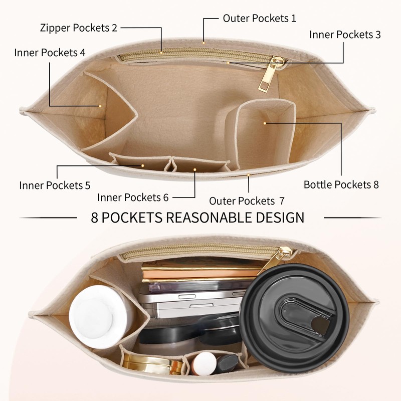 DOIAPUOS Felt Purse Organizer Inserts for Longchamp Le Pliage S