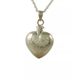 Memorial Heart Urn ash Jewelry Sterling Silver 925 #183