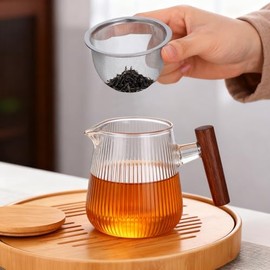 Kichvoe - Colador de tetera, 4 piezas de malla de acero inoxidable de 8,5 cm, filtro de té de malla fina, filtro de té, tamiz de té, accesorios para tetera, tetera, tetera