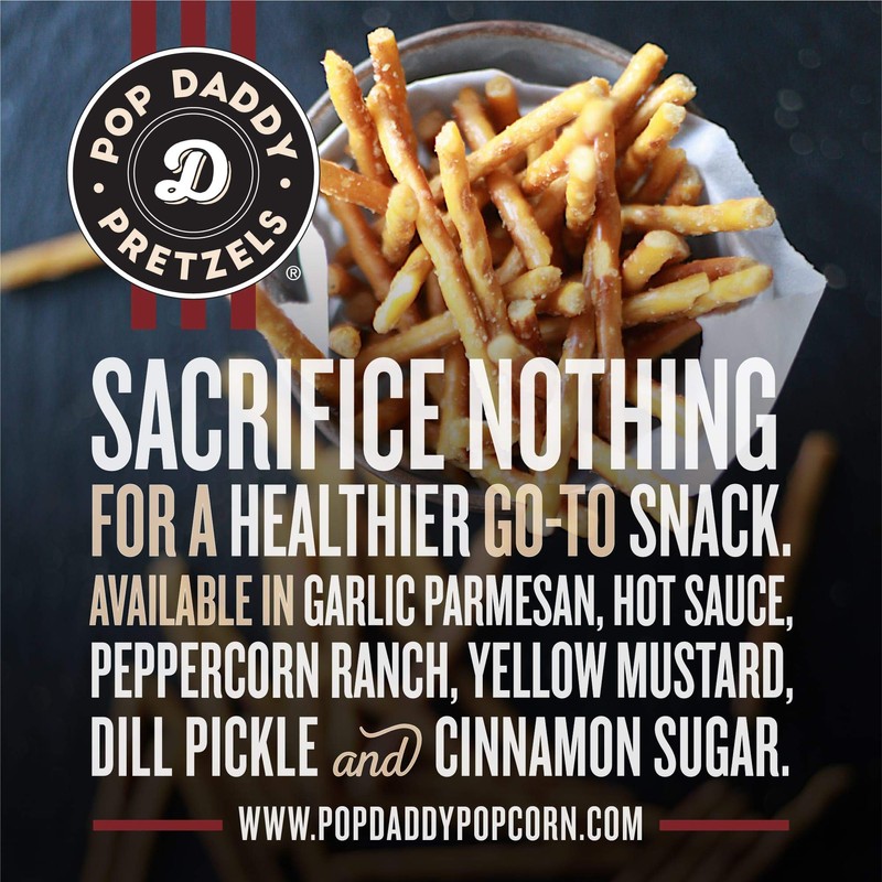 Pop Daddy Yellow Mustard, 3oz Snack Size Gourmet Flavored Pretzel