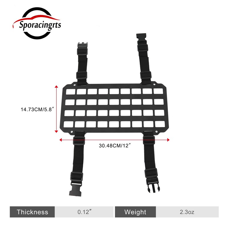 Sporacingrts Car Sun Visor Rigid Molle Organizer Panel Compatible with