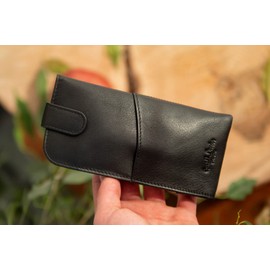 Gusti Leder studio "Kane" Genuine Leather Glasses Sunglasses Case Holder Pouch Vintage Accessory Unisex Black 2A114-33-2