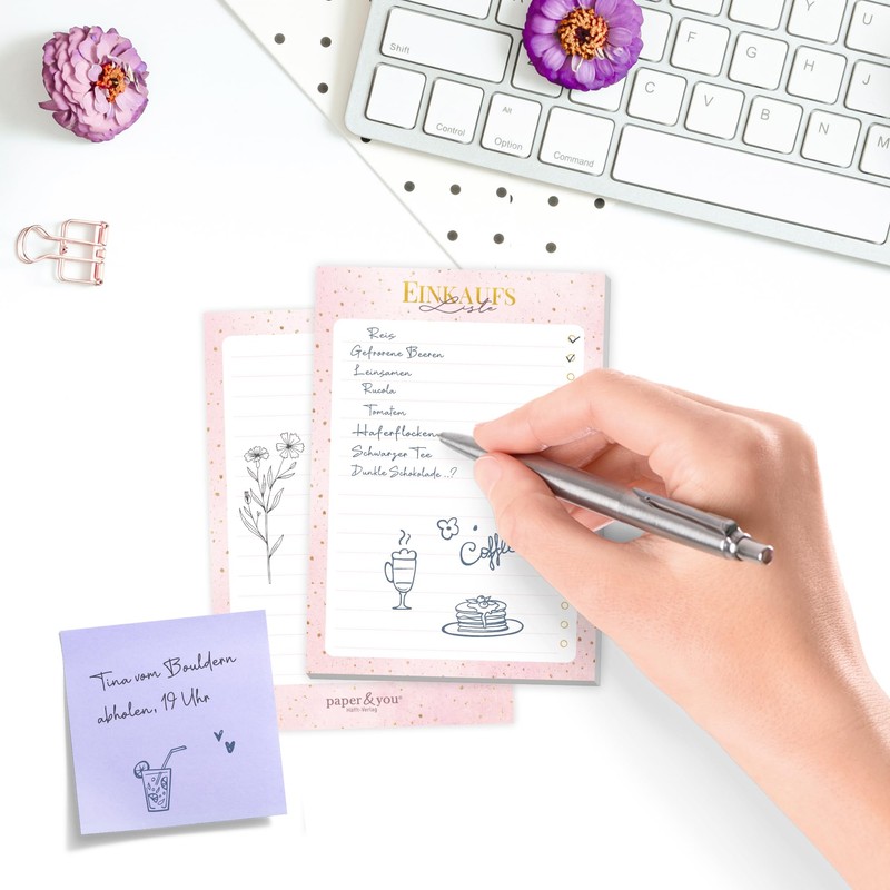 Shopping List A6 Tear-Off Pad Shopping List for Kitchen "Golden
