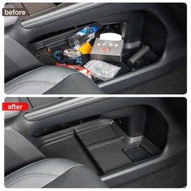 JYCDC Center Console Organizer Tray Compatible with 2021-2026 Toyota Sienna,Armrest Box Secondary Storage Tray Coin Container ABS Plastic (Large Storage Box)