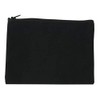 Blank Black 100% Cotton Canvas Makeup Bag With Zipper 9x6