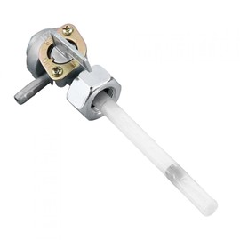Yuecoom Fuel Tank Petrol Tap Valve, 14 mm x 1 mm Silver White Aluminium Fuel Tank Petrol Tap Shift Valve for CM185T CM200T 16950-195-702