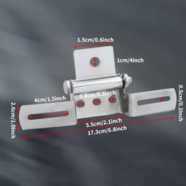 Bike Bracket Stays License Plate Stays Folding Adjustable Angle Motorcycle Tail Mounting Hardware Silver 1 Piece