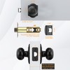 goldenwarm 6 Pack Matte Black Passage Door Knobs, Closet Door