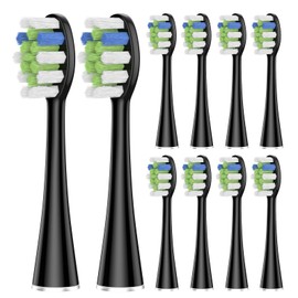 Harobey Replacement Brush Heads 10 Pack Compatible with AquaSonic Black Series, Vibe Series, Black Series Pro, Duo Series Pro Electric Toothbrush, Black