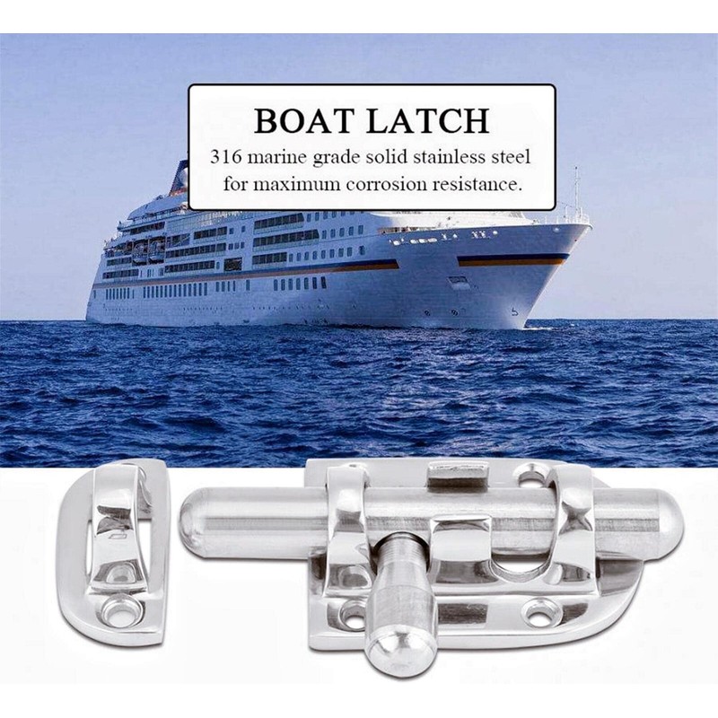 Marine Boat Door Window Lock Latch ，Stainless Steel 316 Slide