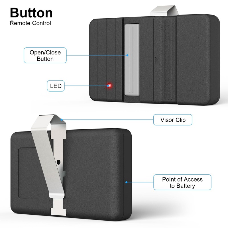 Compatible with Genie 9/12 Dip Switch Garage Door Opener Remote,