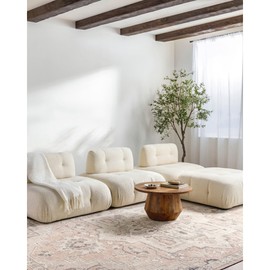 Livabliss x Becki Owens Elle Medallion Area Rug , 5'3" x 7', Taupe