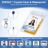 10 Pack Clear Vertical ID Badge Holder 3x4, Waterproof Heavy