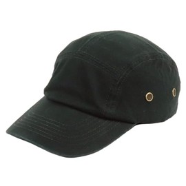 New Hattan Jet Cap, Men's Hat, 100% Cotton, Stone-Washed, Military Cap, Camping Cap, Black