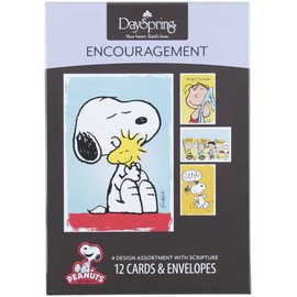 DaySpring Peanuts - Encouragement Inspirational Boxed Cards - 74870,Blue