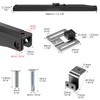 QWORK Barn Door Soft Close Kit, Hole-Free Version, Compatible for