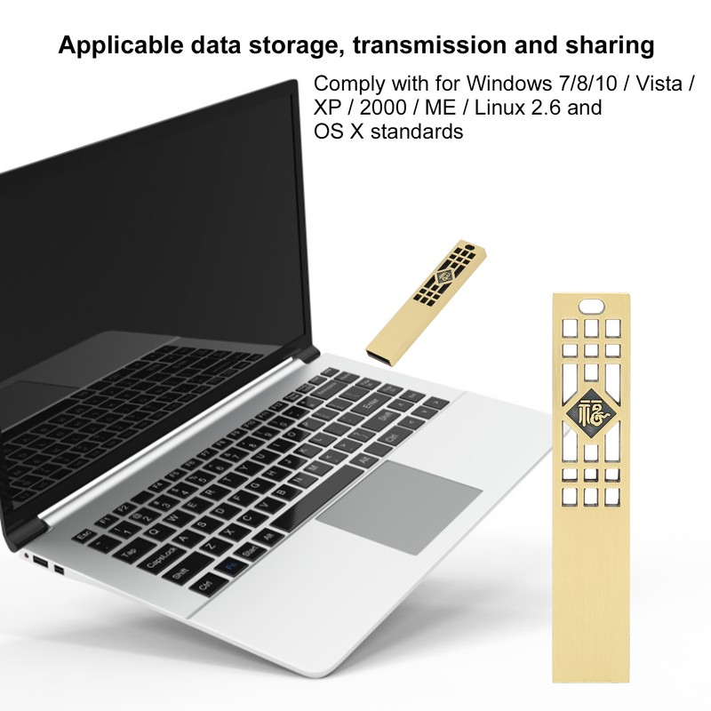 USB Flash Disk Portable Waterproof Metal 2.0 Drive Storage Memory