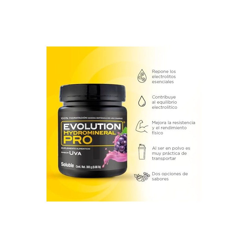 Evolution Hydromineral Pro Electrolitos en Polvo Bebida Isotónica