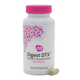 NeuroScience Digest DTX - Enzymes for Digestion, Detox & Gut Support - May Help Occasional Bloating & Gas - Protease, Zinc Carnosine, Apple Cider Vinegar, Turmeric & Cilantro Supplement (90 Capsules)