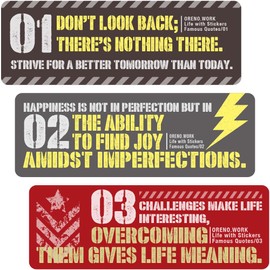 Set of 3 military style message stickers for motorcycles, cars, smartphone cases, etc