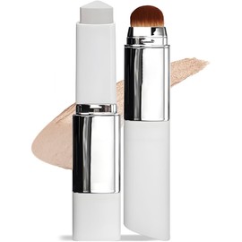 Chartming Color Changing Foundation Stick, 2Pc Cover Cream Stick V White Foundation Stick, Full To Medium Coverage Base Makeup, With Brush Head,Suitable for All Skin Types (Natural)