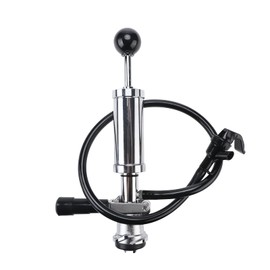 LuckyHigh 4" D System Beer Party Pump Chrome-Plated Beer Keg Tap Picnic Party Pump with Beer Faucet and Beer Hose