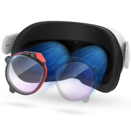 Maecker 度付きレンズ（左側の赤、-6.0）Meta Quest 3S用の度付きレンズ Quest 2/3S に適用するレンズ度付き 軽量磁気ABSフレーム メタクエスト 3S/2用のブルーライトブロッキングレンズ