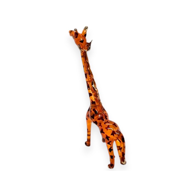 WitnyStore Tiny 3⅜" Brown Giraffe Standing Look Up Figurine -