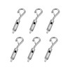 SPEEDWOX 6 Pcs Adjustable Hooks Steel Wire Rope Hanger, Portable